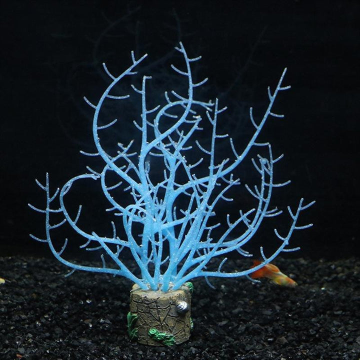 Large Artificial Glowing Coral Sea Fan Plant - Castle Dawn AquaticsArtificial Aquarium Plastic Fish Tank Plants