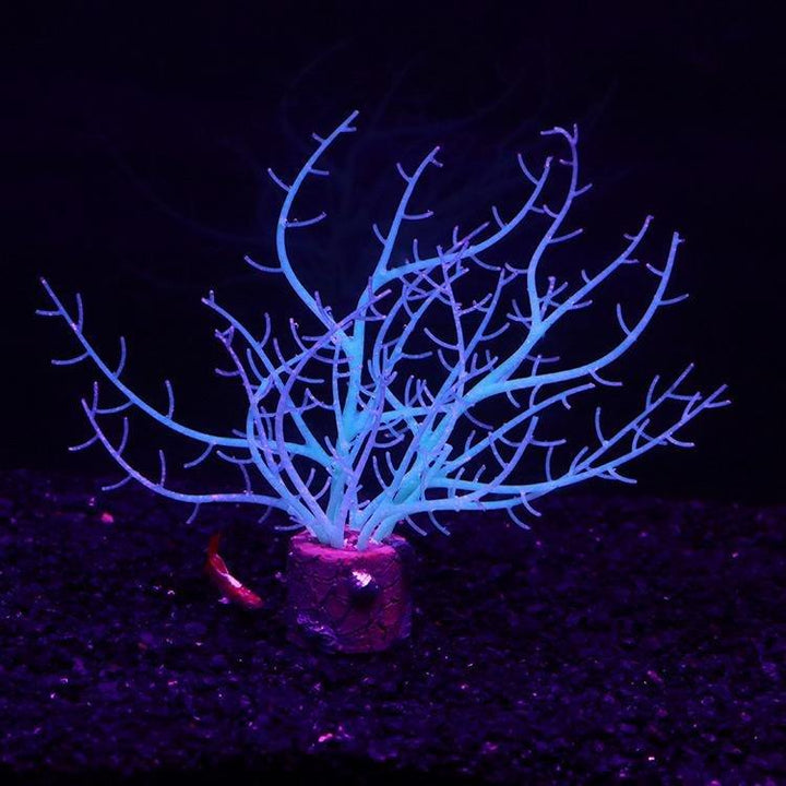 Large Artificial Glowing Coral Sea Fan Plant - Castle Dawn AquaticsArtificial Aquarium Plastic Fish Tank Plants