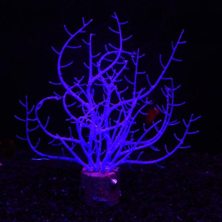 Large Artificial Glowing Coral Sea Fan Plant - Castle Dawn AquaticsArtificial Aquarium Plastic Fish Tank Plants