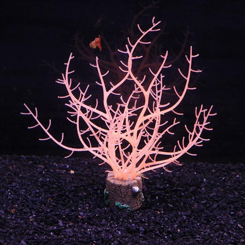 Large Artificial Glowing Coral Sea Fan Plant - Castle Dawn AquaticsArtificial Aquarium Plastic Fish Tank Plants