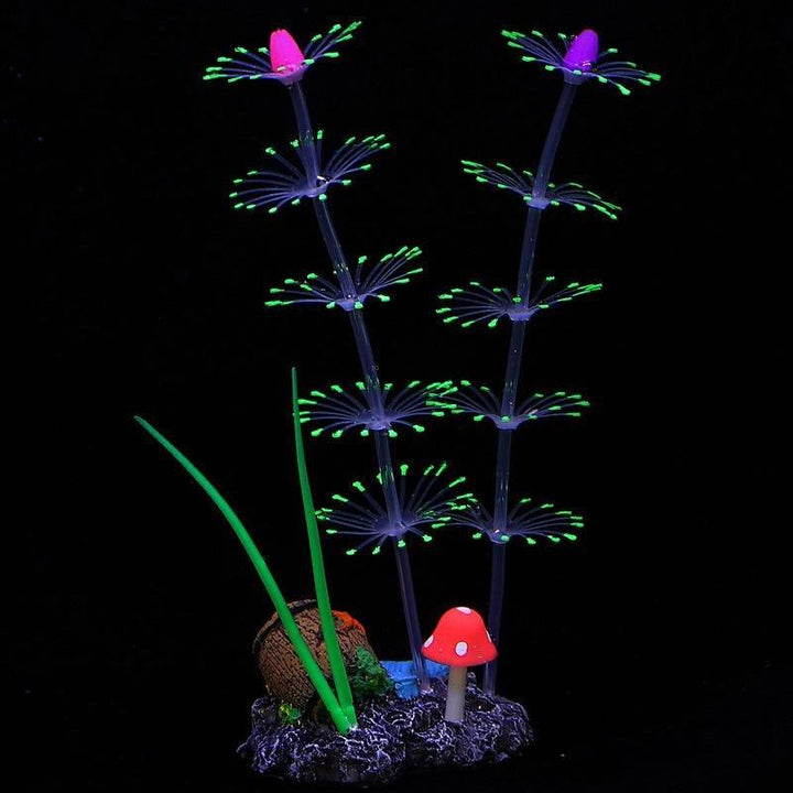 Large Artificial Glowing Coral Seaweed Plant - Castle Dawn AquaticsArtificial Aquarium Plastic Fish Tank Plants