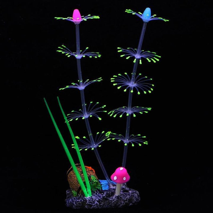 Large Artificial Glowing Coral Seaweed Plant - Castle Dawn AquaticsArtificial Aquarium Plastic Fish Tank Plants