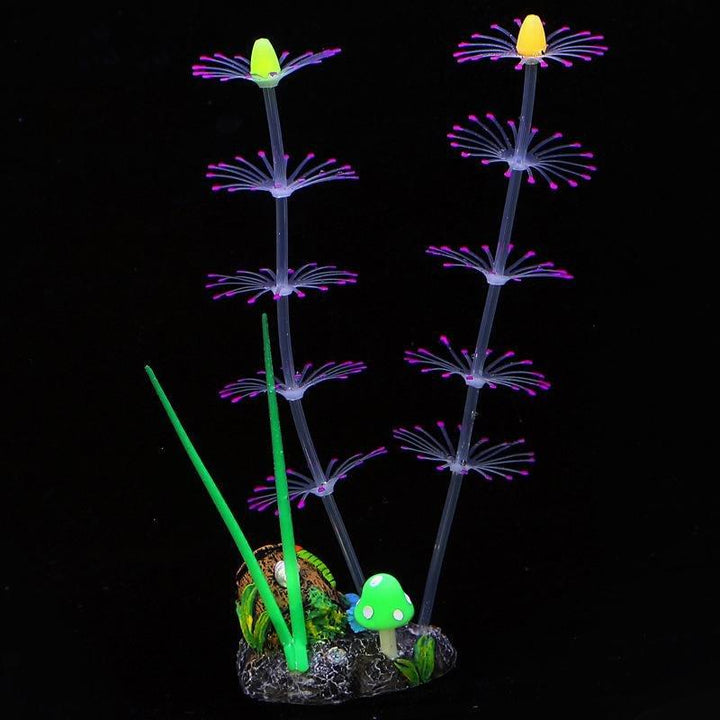 Large Artificial Glowing Coral Seaweed Plant - Castle Dawn AquaticsArtificial Aquarium Plastic Fish Tank Plants