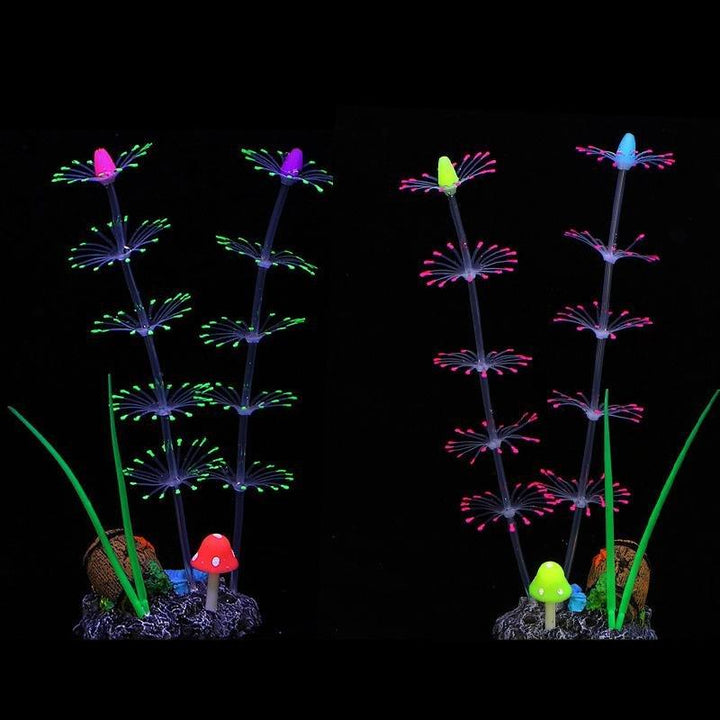 Large Artificial Glowing Coral Seaweed Plant - Castle Dawn AquaticsArtificial Aquarium Plastic Fish Tank Plants