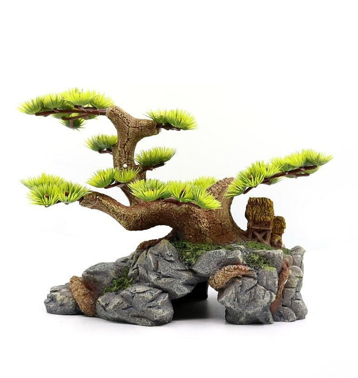bonsai tree castle Large Asian Style Bonsai Tree Resin Rock Formation