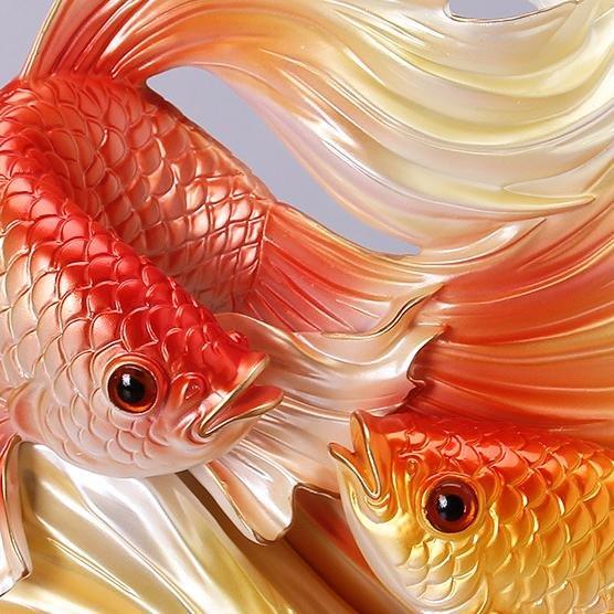 Large Betta Fighter Fish Resin Hand Painted Ornament For Home And Office - Castle Dawn AquaticsHome Decor