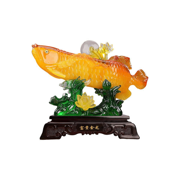Large Lucky Golden Arowana Ornament For Home And Office - Castle Dawn AquaticsHome Decor