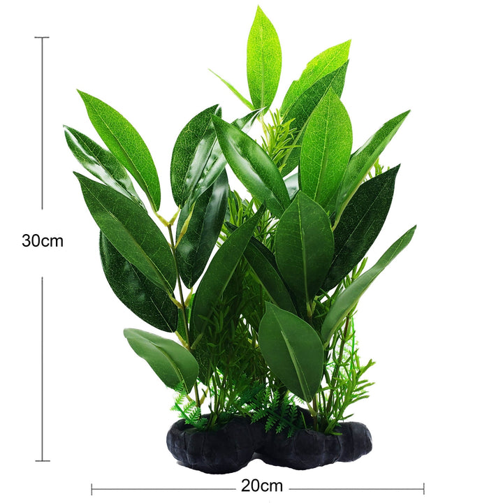 plastic vs silk aquarium plants Large Aquarium Plastic Silk Plant Set of 5