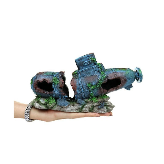 Large Sunken Submarine Wreckage Aquarium Decoration - Castle Dawn AquaticsAquarium Decor