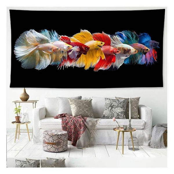 Limited Edition Betta Splendens Nylon Blend Throw Blanket - Castle Dawn AquaticsHome Decor