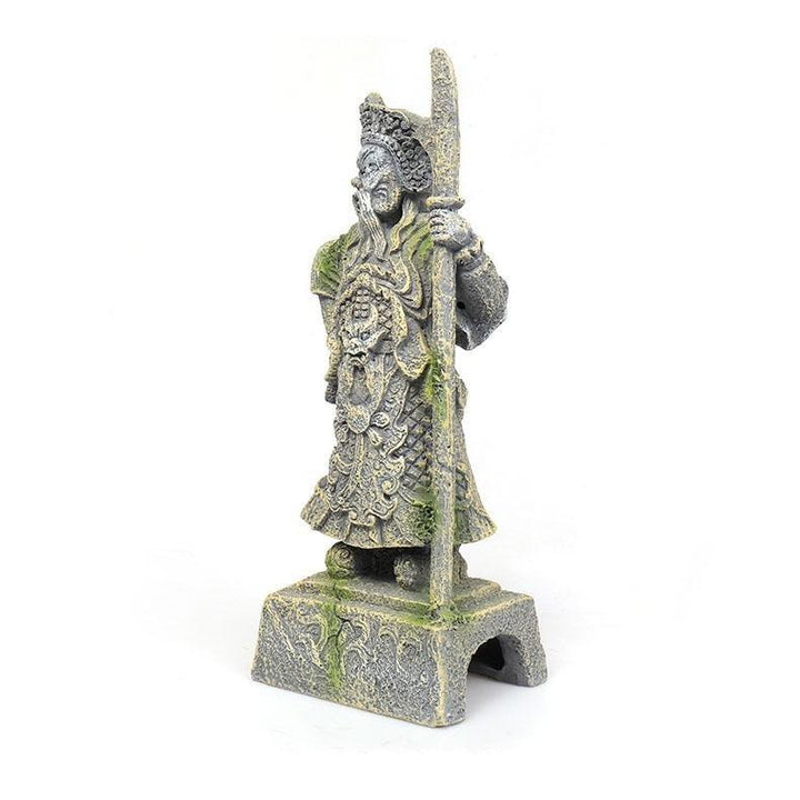 Medium Aged Chinese Guan Yu Warrior Ornament - Castle Dawn AquaticsAquarium Decor