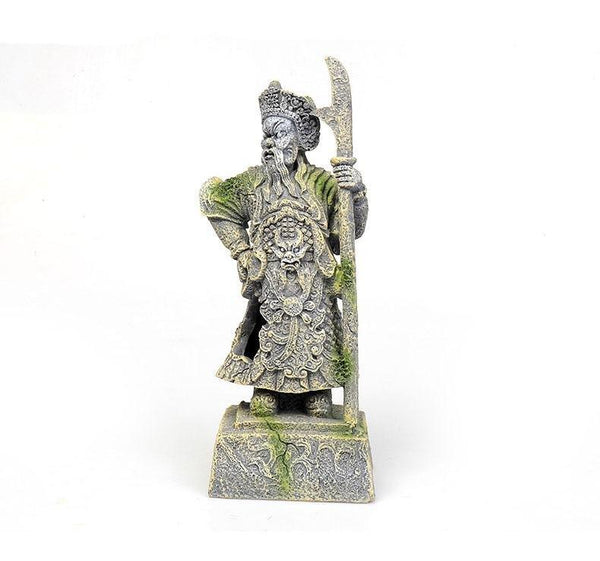 Medium Aged Chinese Guan Yu Warrior Ornament - Castle Dawn AquaticsAquarium Decor