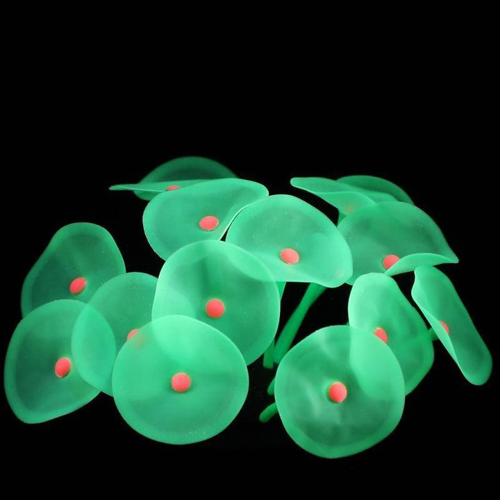 Medium Artificial Coral Mushroom Polyp Glowing Plant Decoration - Castle Dawn AquaticsArtificial Aquarium Plastic Fish Tank Plants