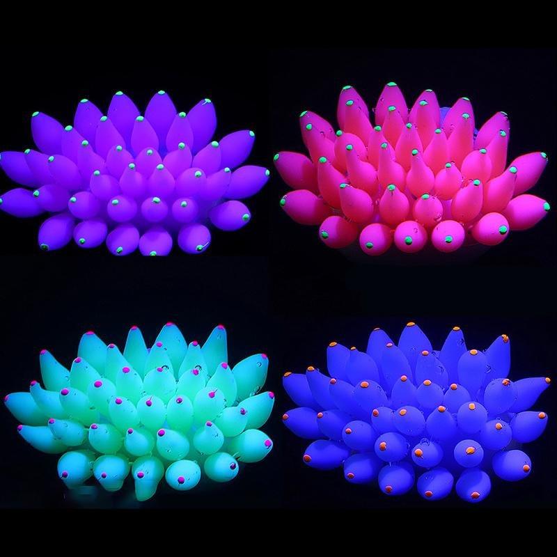 Medium Artificial Glowing Coral Bubble Tip Sea Anemone - Castle Dawn AquaticsArtificial Aquarium Plastic Fish Tank Plants