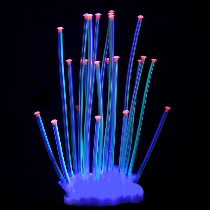 Medium Artificial Glowing Coral Trumpet Sea Anemone - Castle Dawn AquaticsArtificial Aquarium Plastic Fish Tank Plants