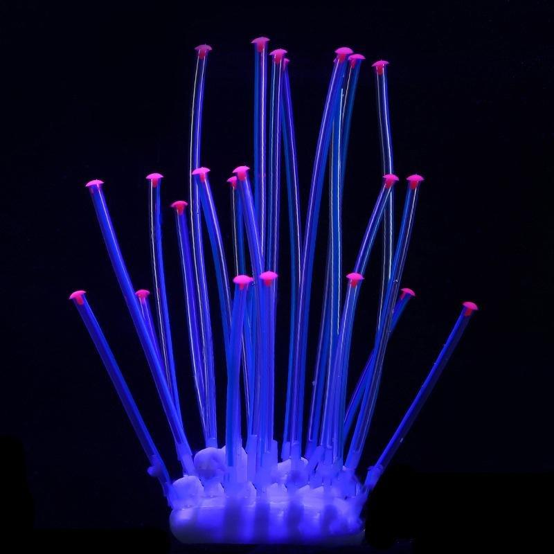 Medium Artificial Glowing Coral Trumpet Sea Anemone - Castle Dawn AquaticsArtificial Aquarium Plastic Fish Tank Plants