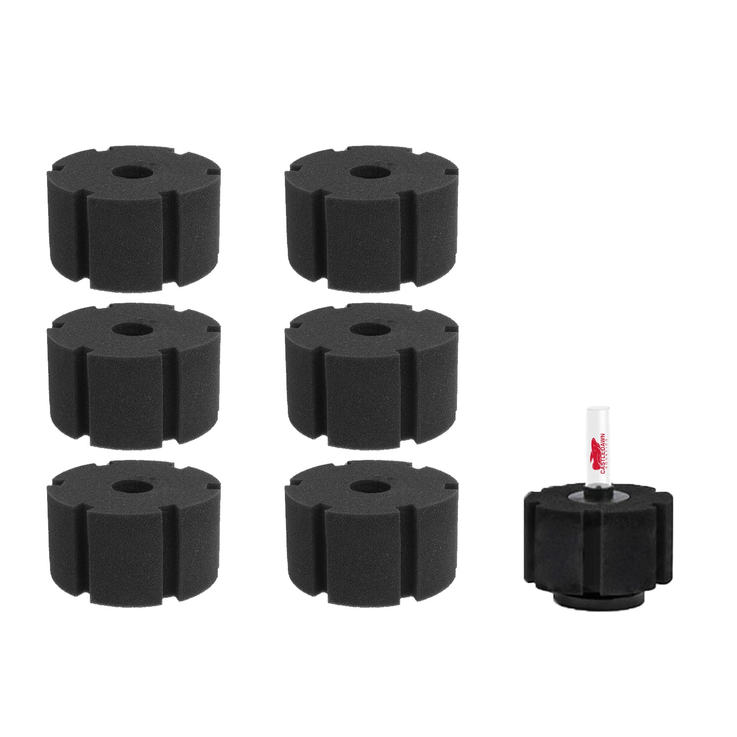 Medium Filter Replacement Layered Sponges XY-280 Pack of 6 - Castle Dawn Aquatics