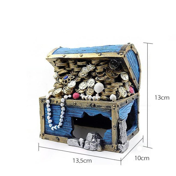 Medium Pirate Sucken Treasure Chest Aquarium Ornament - Castle Dawn AquaticsAquarium Decor