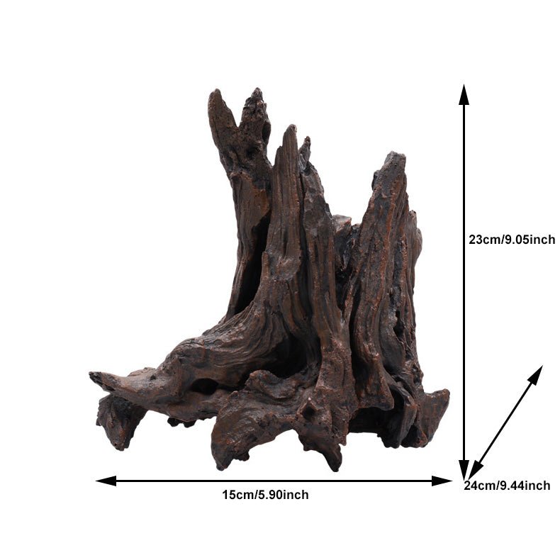 Medium Resin Driftwood Aquarium Tree Stump - Castle Dawn Aquatics