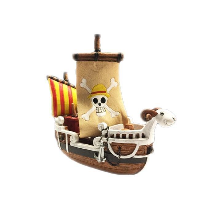 One Piece Anime Pirate Sailing Merry Go Ship Aquarium Decoration - Castle Dawn AquaticsAquarium Decor