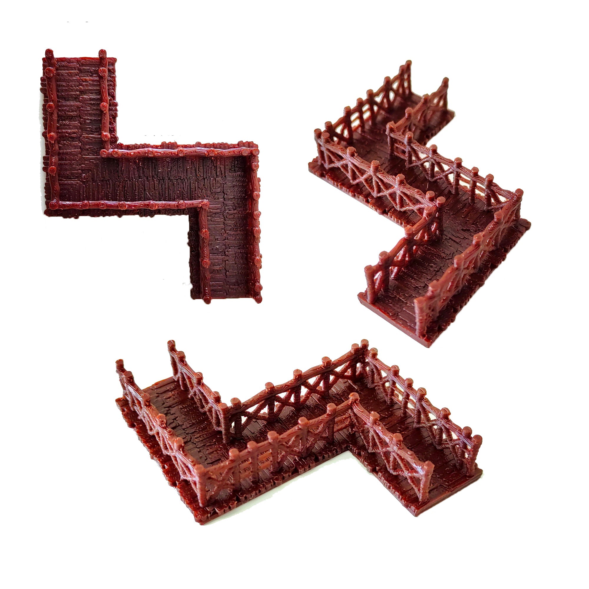 Replica Wooden Walkways - 3 Piece Sets - Castle Dawn Aquatics