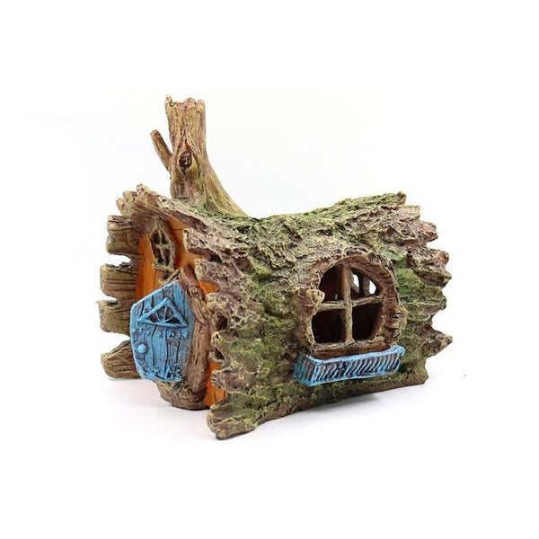 Resin Hollow Tree Trunk House Aquarium Decoration - Castle Dawn AquaticsAquarium Decor