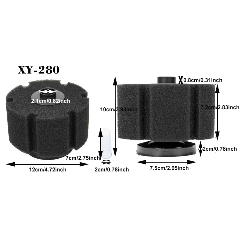Single Barrel Aquarium Bio Sponge Filter up to 60 Litres - Castle Dawn Aquatics