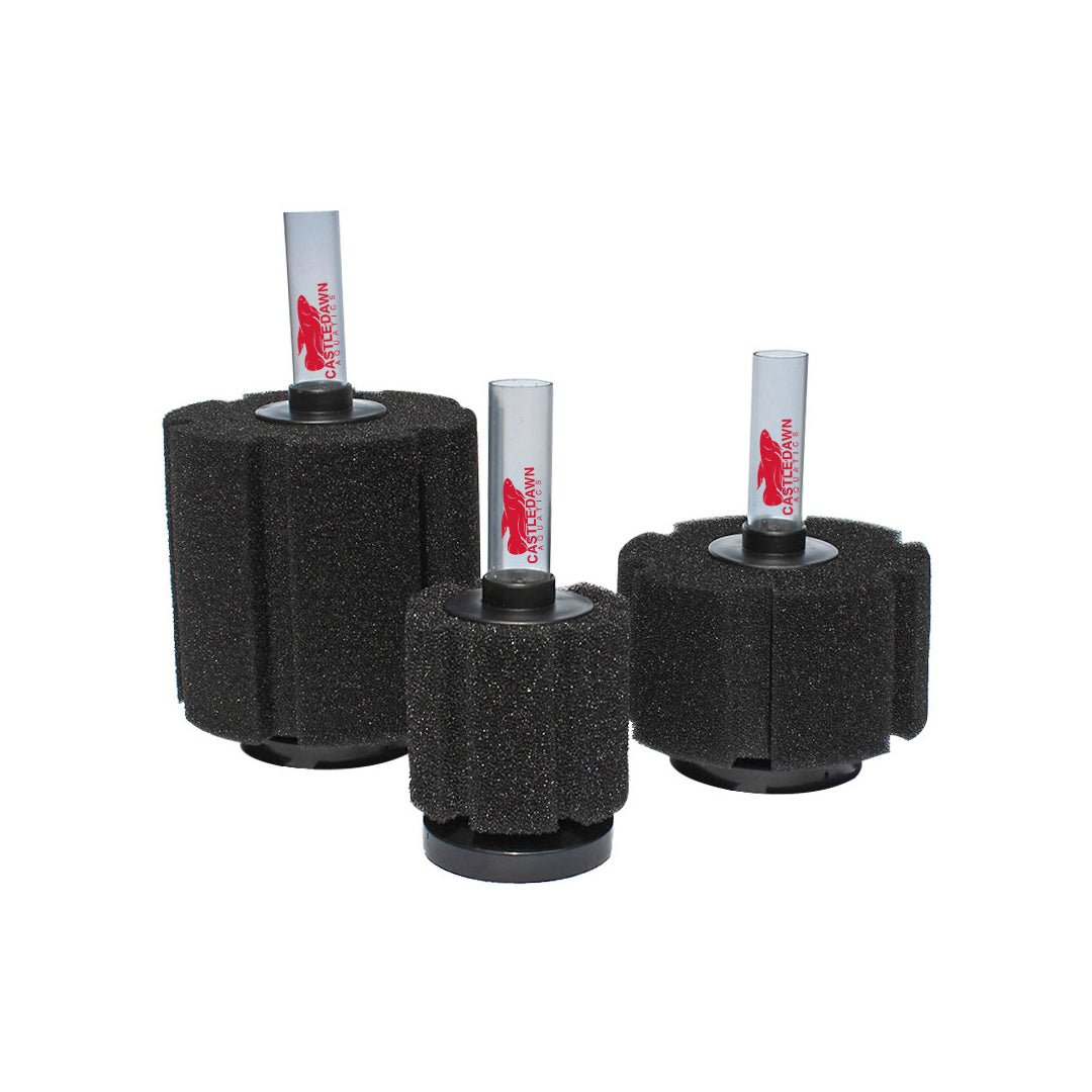 Single Barrel Aquarium Bio Sponge Filter up to 60 Litres - Castle Dawn Aquatics