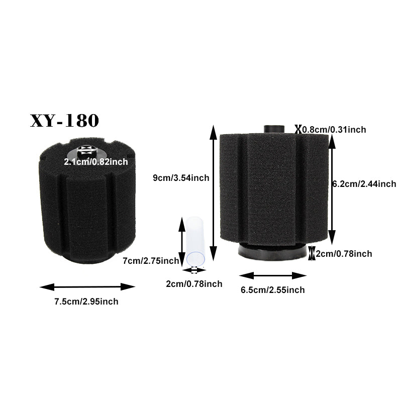 Single Barrel Aquarium Bio Sponge Filter up to 60 Litres - Castle Dawn Aquatics