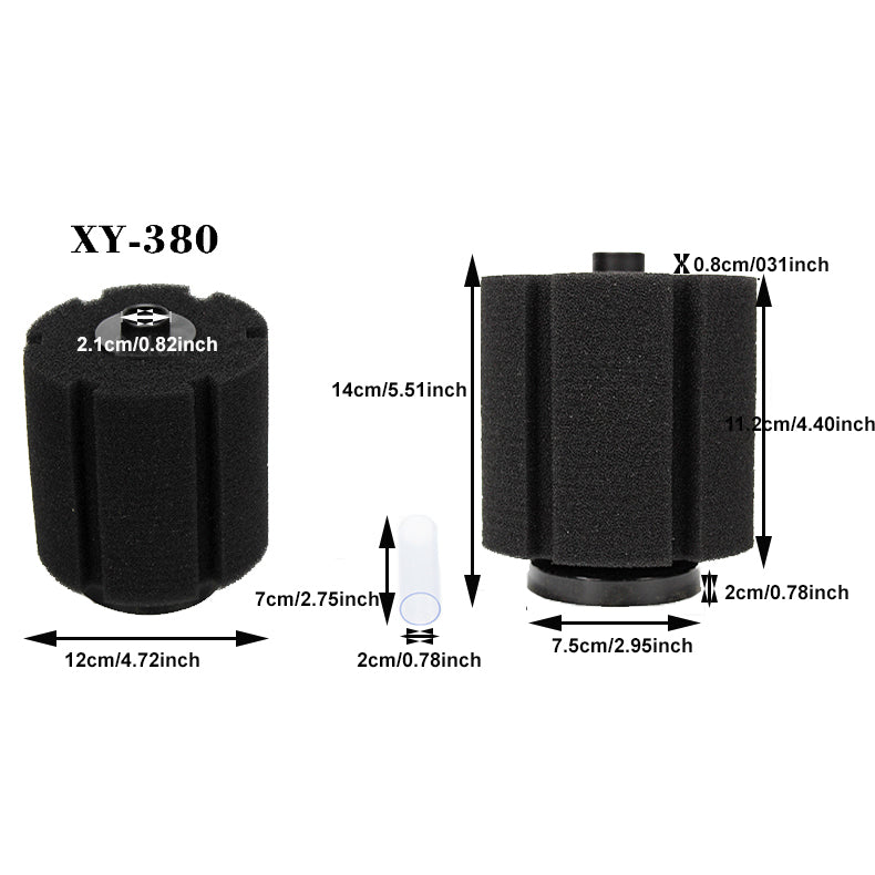Single Barrel Aquarium Bio Sponge Filter up to 60 Litres - Castle Dawn Aquatics