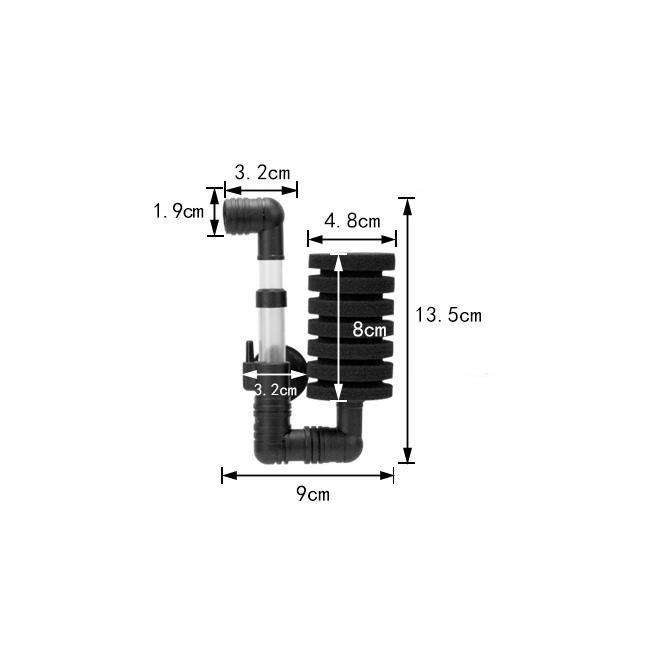 Single Barrel Layered Bio Sponge Filter For Up To 18 Gallons Breeder Set - Castle Dawn AquaticsAquarium Fish Tank Filter And Pumps