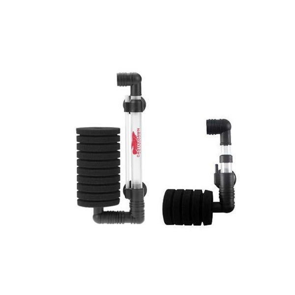 Single Barrel Layered Bio Sponge Filter For Up To 18 Gallons - Castle Dawn AquaticsAquarium Fish Tank Filter And Pumps