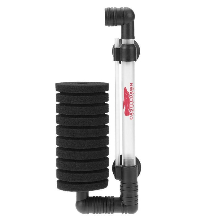 Single Barrel Layered Bio Sponge Filter For Up To 18 Gallons - Castle Dawn AquaticsAquarium Fish Tank Filter And Pumps