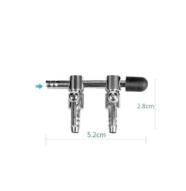 Stainless Steel Aquarium Air Flow Splitter 4mm Lever Control Valve - Castle Dawn AquaticsAquarium Fish Tank Air Pump Accessories