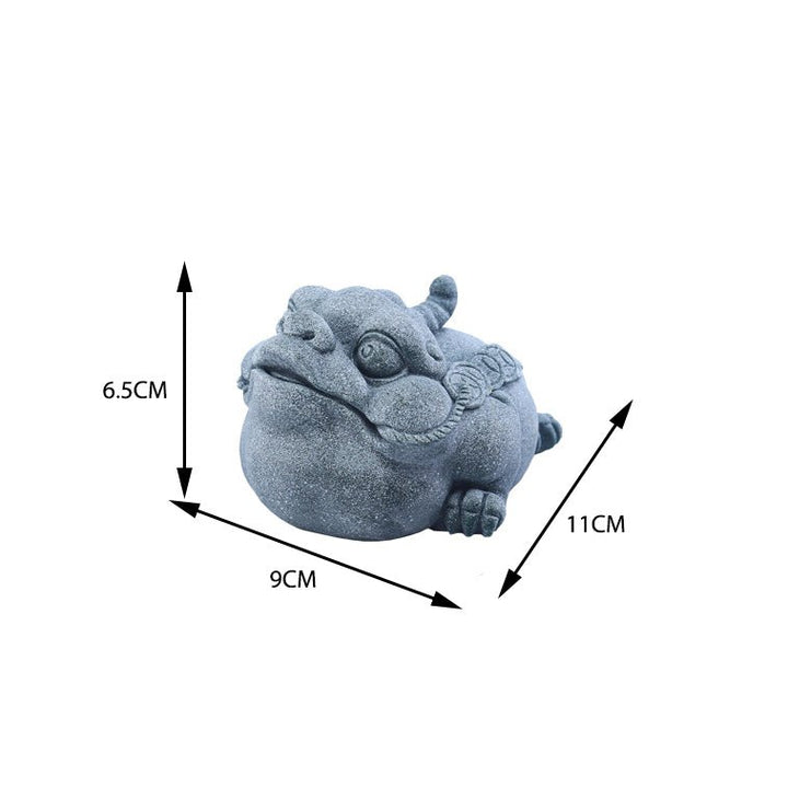Stone Lucky three-legged Toad. - Castle Dawn Aquatics