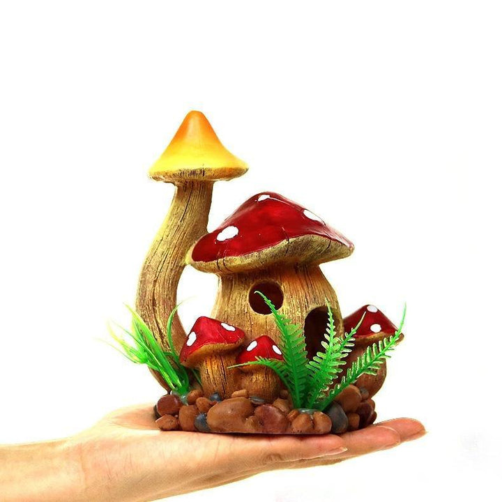 Toadstool Betta Fairy Home Aquarium Decoration - Castle Dawn AquaticsAquarium Decor