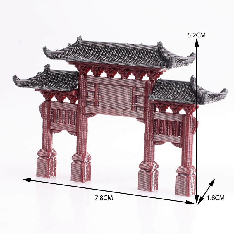 Traditional Style Pailou Gateway - Castle Dawn Aquatics