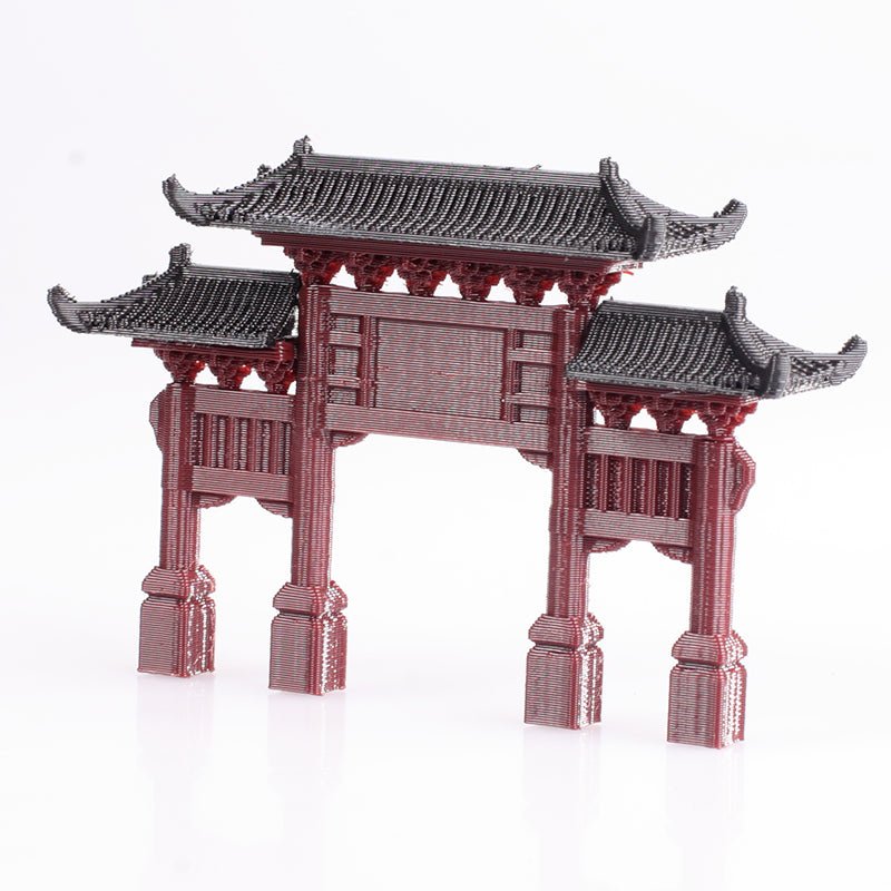 Traditional Style Pailou Gateway - Castle Dawn Aquatics