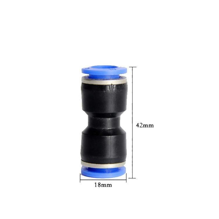 Tube OD Union Straight Type Plastic Push to Quick Connect Tube Fitting (10 Pack) - Castle Dawn AquaticsAquarium Fish Tank Filter Accessories