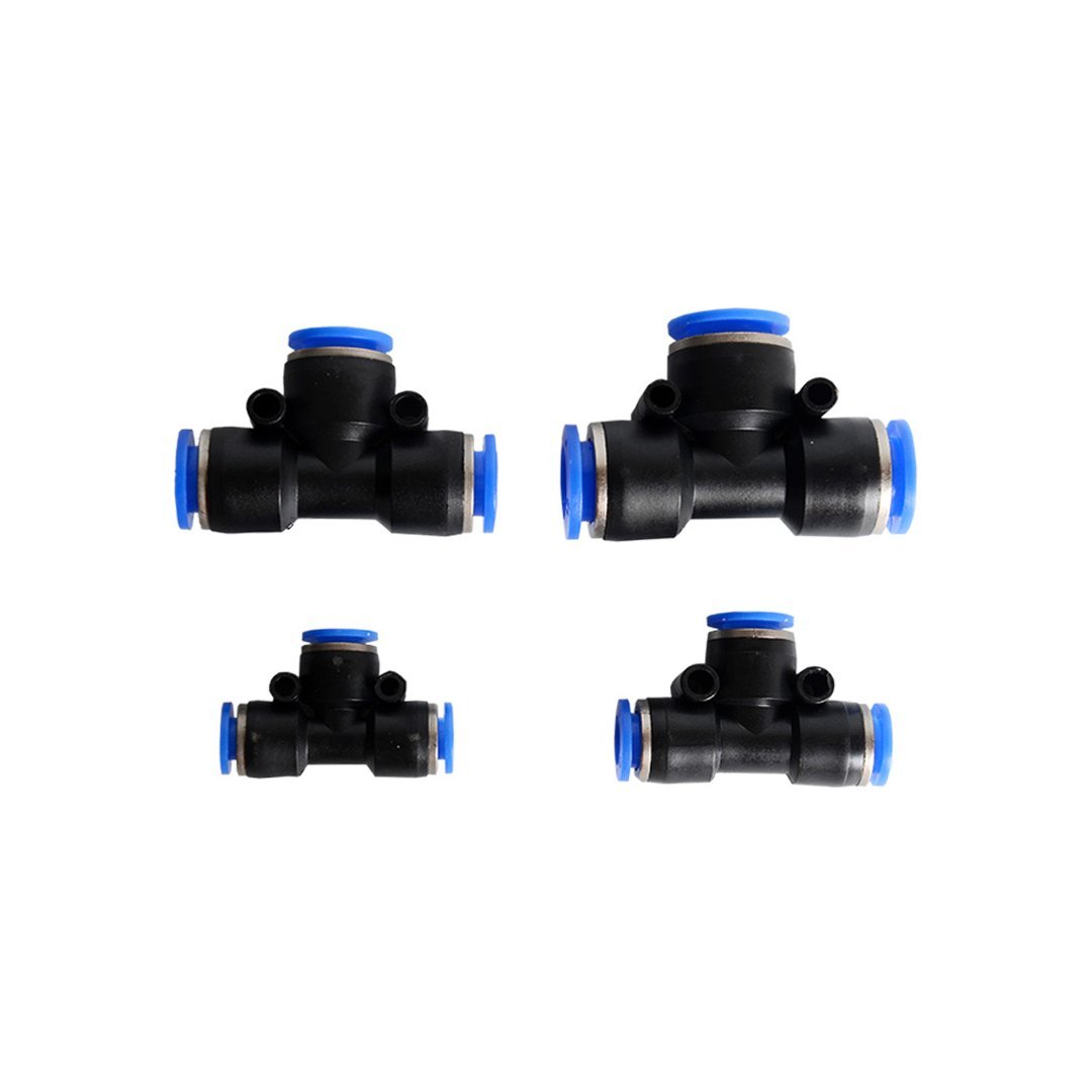Tube OD Union Tee Type Plastic Push to Quick Connect Tube Fitting (10 Pack) - Castle Dawn AquaticsAquarium Fish Tank Filter Accessories