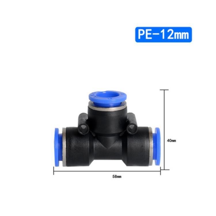 Tube OD Union Tee Type Plastic Push to Quick Connect Tube Fitting (10 Pack) - Castle Dawn AquaticsAquarium Fish Tank Filter Accessories