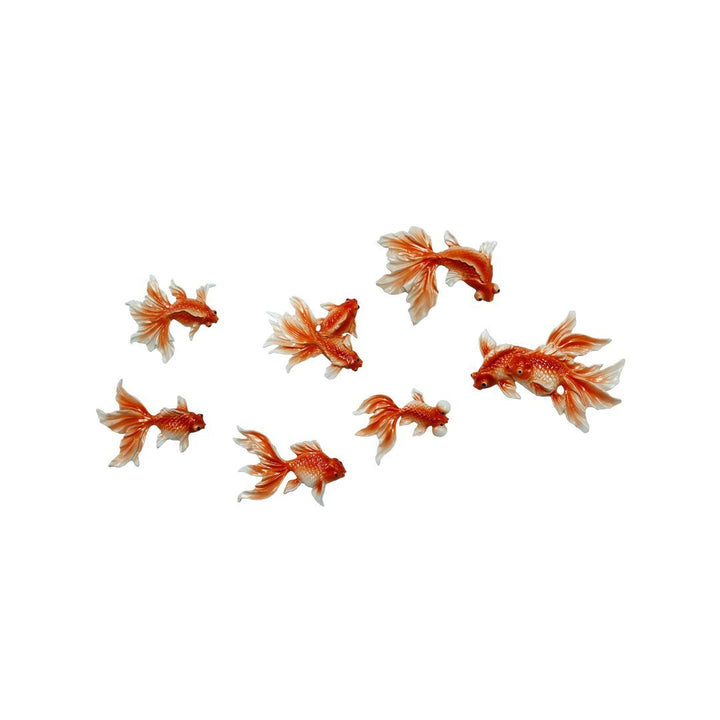 Wall Mounted Ceramic Hand Painted Fancy Goldfish Set - Castle Dawn AquaticsHome Decor