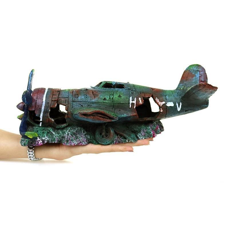 World War 2 Military Thunderbolt Fighter Airplane Wreck - Castle Dawn AquaticsAquarium Decor